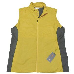 NEW $250 Kjus Radiation Vest!  M or L  Amber & Iron (Yellow & Gray) Stretch Golf